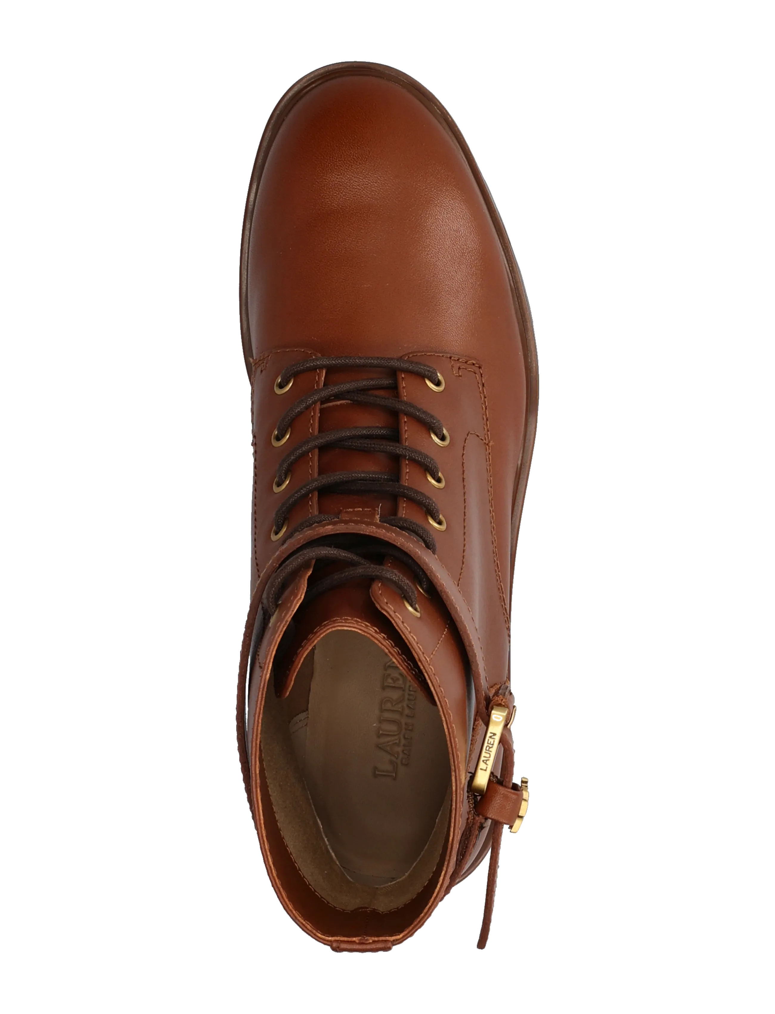 Lauren Ralph Lauren - Allyson Calfskin Logo-Keeper Bootie - kontsaga poolsaapad - lauren tan - 3