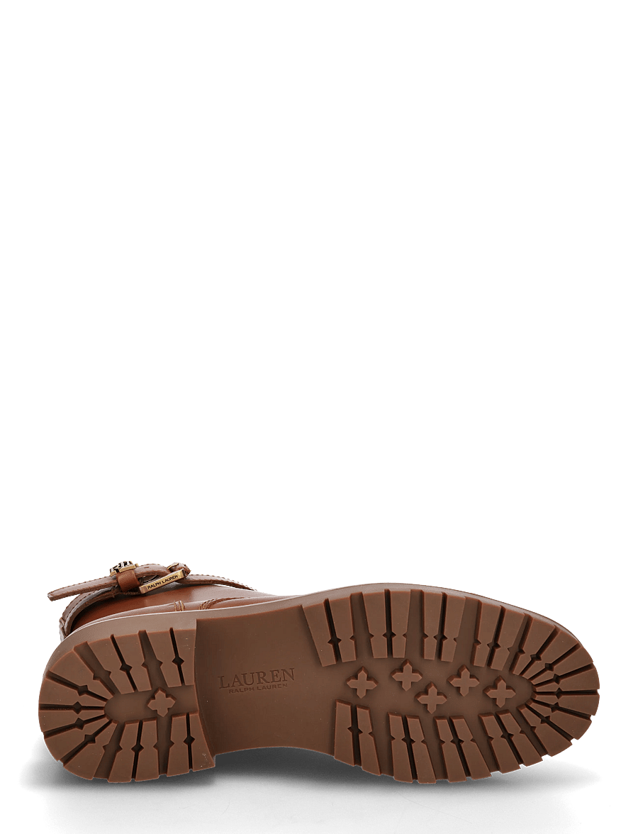 Lauren Ralph Lauren - Allyson Calfskin Logo-Keeper Bootie - stiefeletten mit absatz - lauren tan - 4