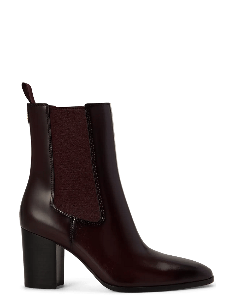 Lauren Ralph Lauren - GLAZED CALF-RLYN BTE HL-BO-BTE - stövletter - dark garnet - 0