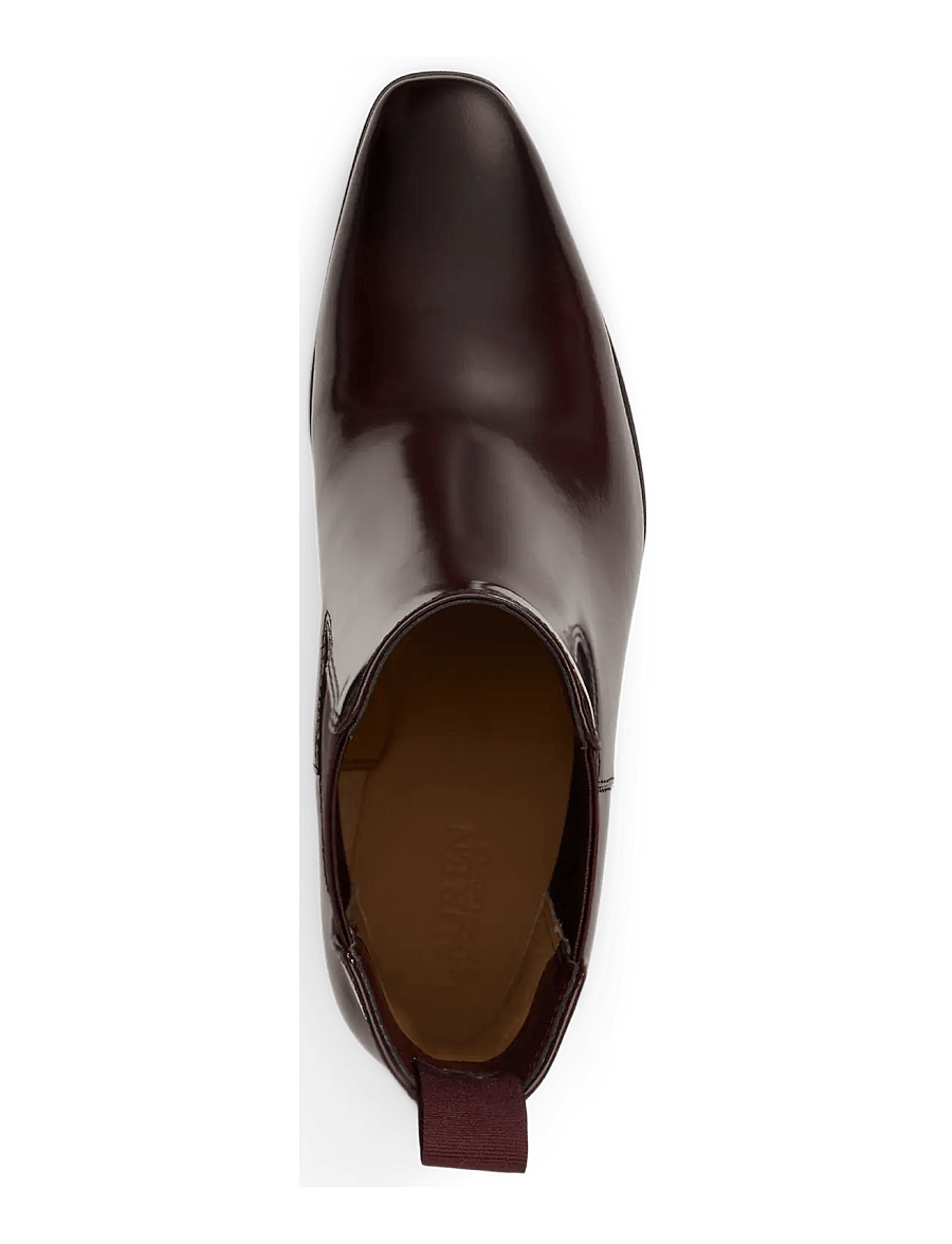 Lauren Ralph Lauren - GLAZED CALF-RLYN BTE HL-BO-BTE - stövletter - dark garnet - 2