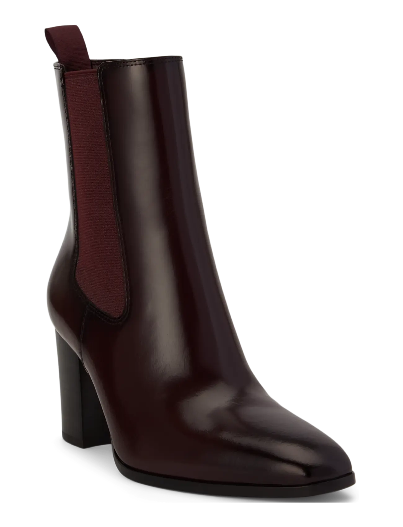 Lauren Ralph Lauren - GLAZED CALF-RLYN BTE HL-BO-BTE - heeled ankle boots - dark garnet - 3