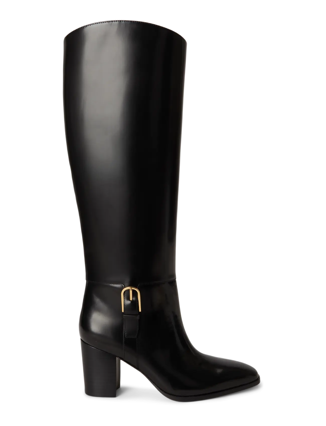 Lauren Ralph Lauren GLAZED CALF-RLYN BK T HL-BO-TAL - Skor - BLACK / black