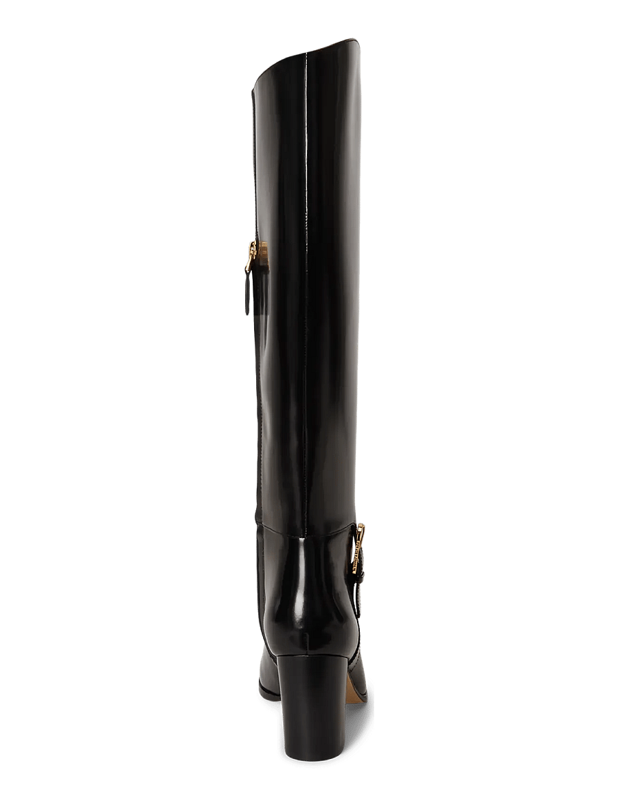 Lauren Ralph Lauren - GLAZED CALF-RLYN BK T HL-BO-TAL - knähöga stövlar - black - 1