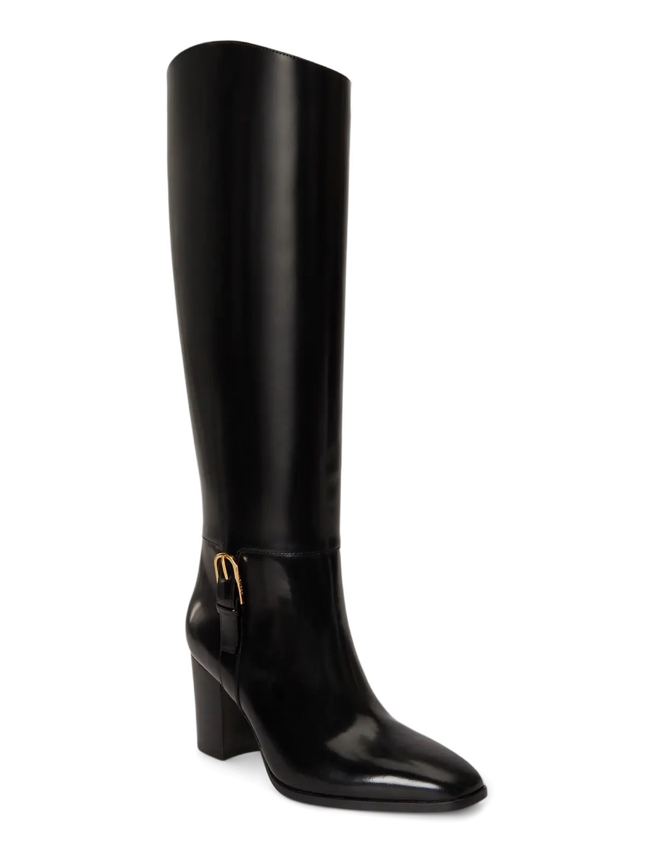 Lauren Ralph Lauren - GLAZED CALF-RLYN BK T HL-BO-TAL - knähöga stövlar - black - 2