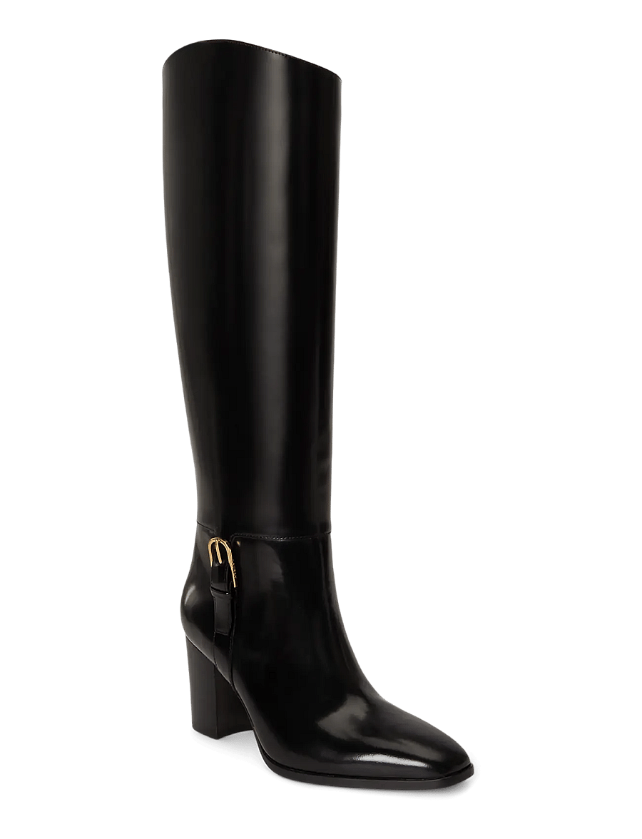Lauren Ralph Lauren - GLAZED CALF-RLYN BK T HL-BO-TAL - knähöga stövlar - black - 2
