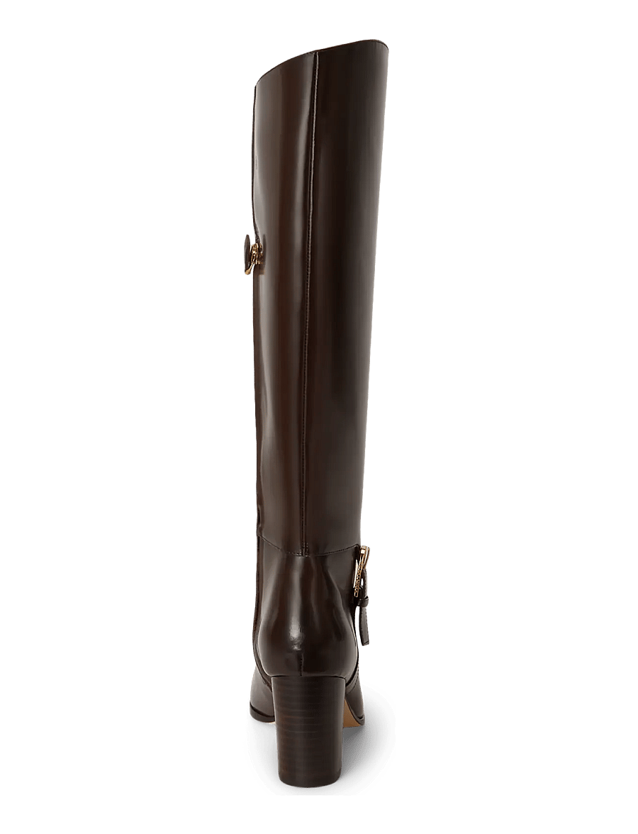 Lauren Ralph Lauren - GLAZED CALF-RLYN BK T HL-BO-TAL - knähöga stövlar - chestnut brown - 1
