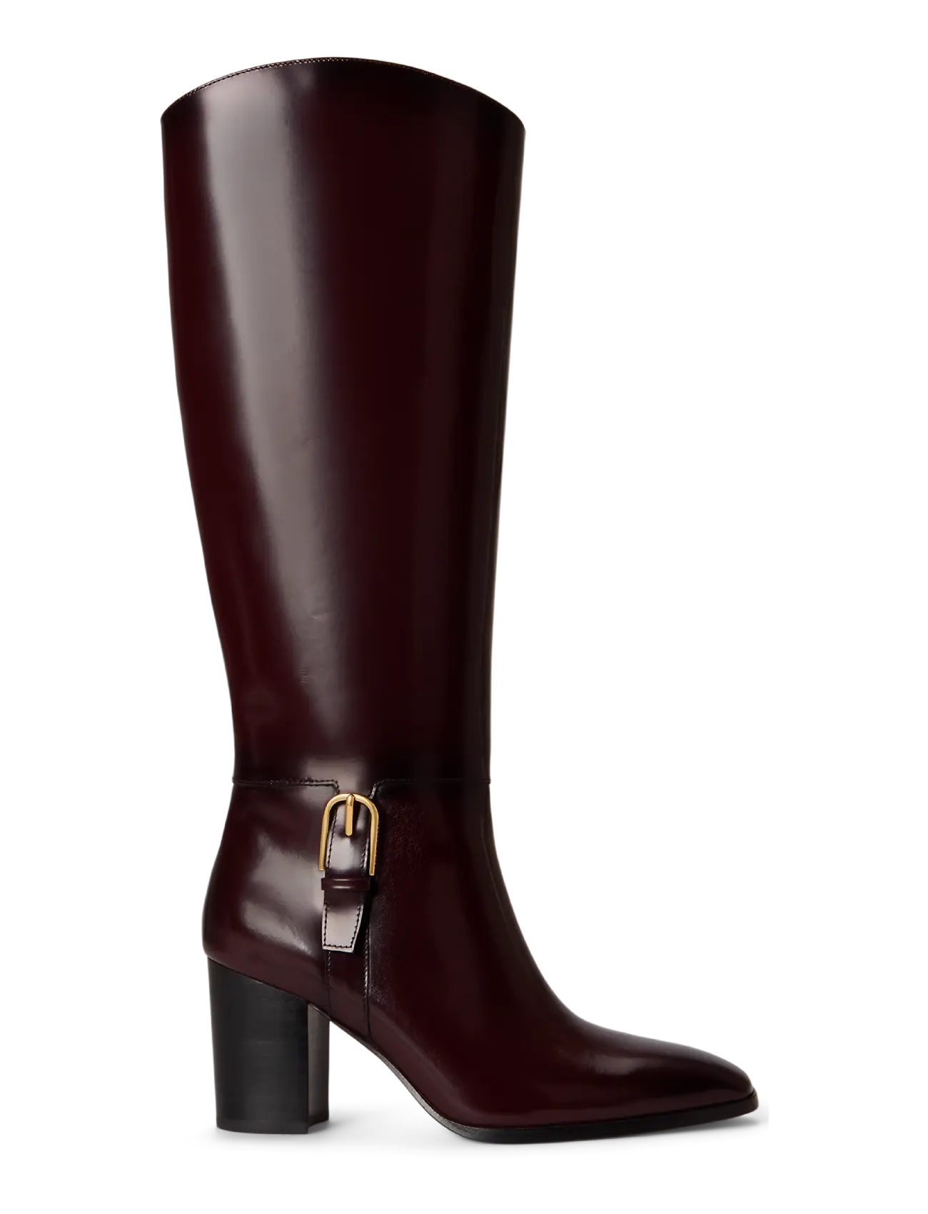 Lauren Ralph Lauren GLAZED CALF-RLYN BK T HL-BO-TAL - Skor - DARK GARNET / burgundy