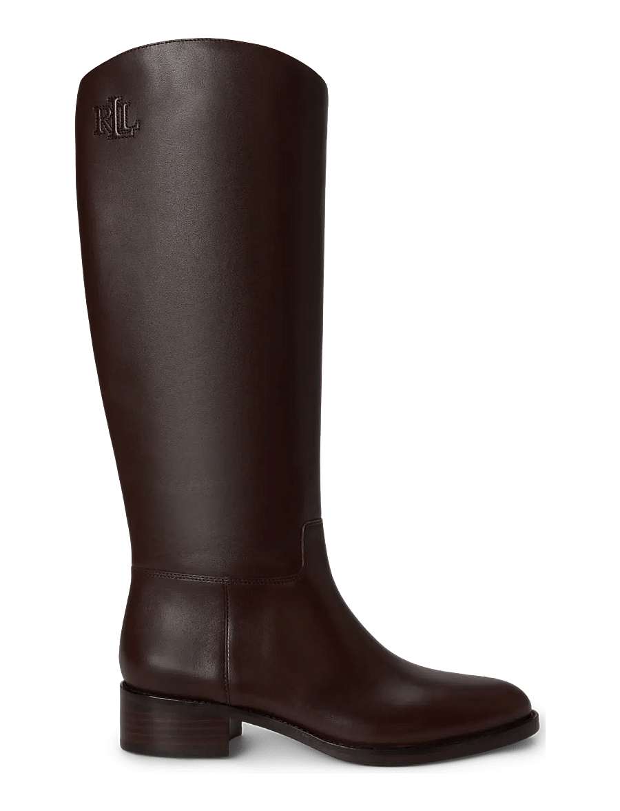 Lauren Ralph Lauren - SMOOTH CALF-KYLE-BO-TAL - langskaftede støvler - chestnut brown - 0
