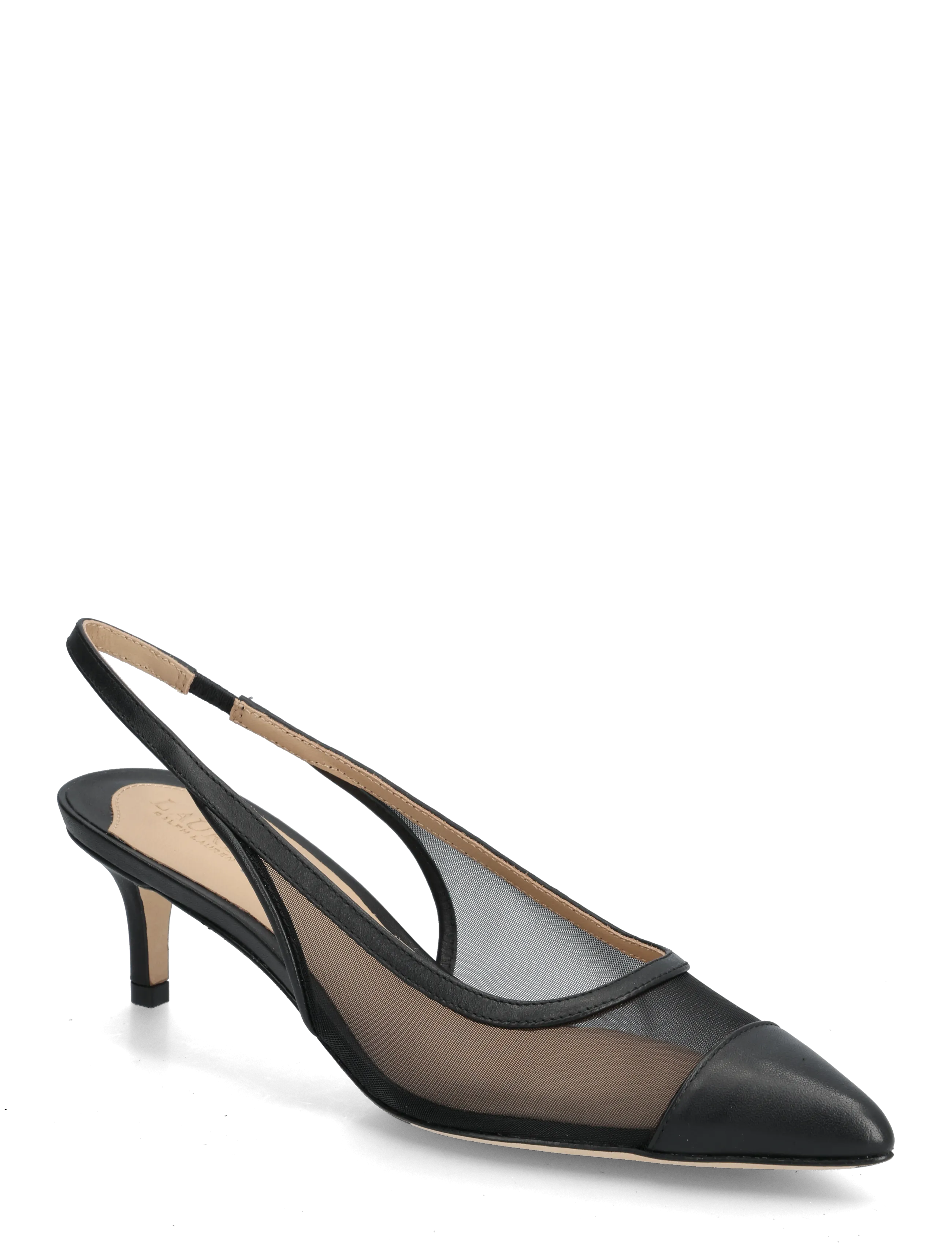 Lauren Ralph Lauren TRNSPRT MSH/SFT NPP-LOLAH CP TOE-PM - Slingbacks mit Absatz - BLACK / black