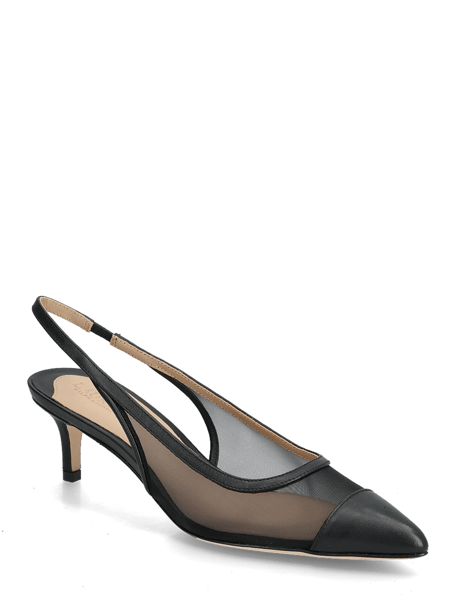 Lauren Ralph Lauren - Lolah II Mesh & Nappa Slingback Pump - slingbacks mit absatz - black - 0