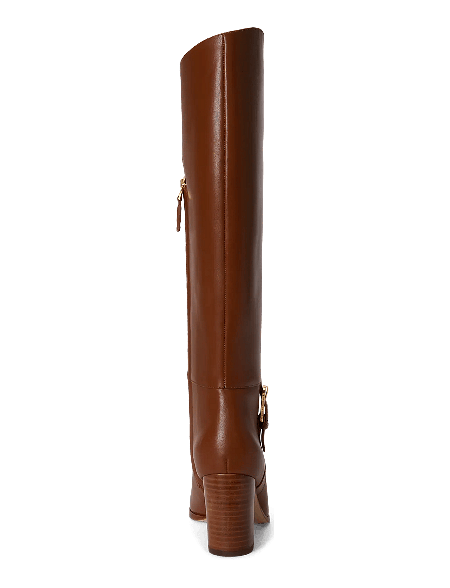 Lauren Ralph Lauren - SMOOTH CALF-RLYN BK T HL-BO-TAL - knähöga stövlar - lauren tan - 1