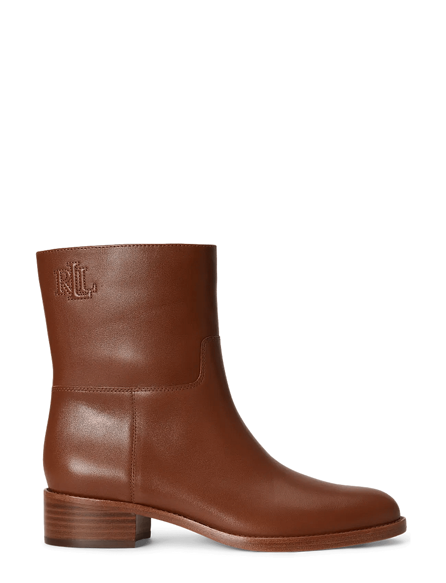 Lauren Ralph Lauren - SMOOTH CALF-KYLE BTE HL-BO-BTE - stiefeletten mit absatz - lauren tan - 0