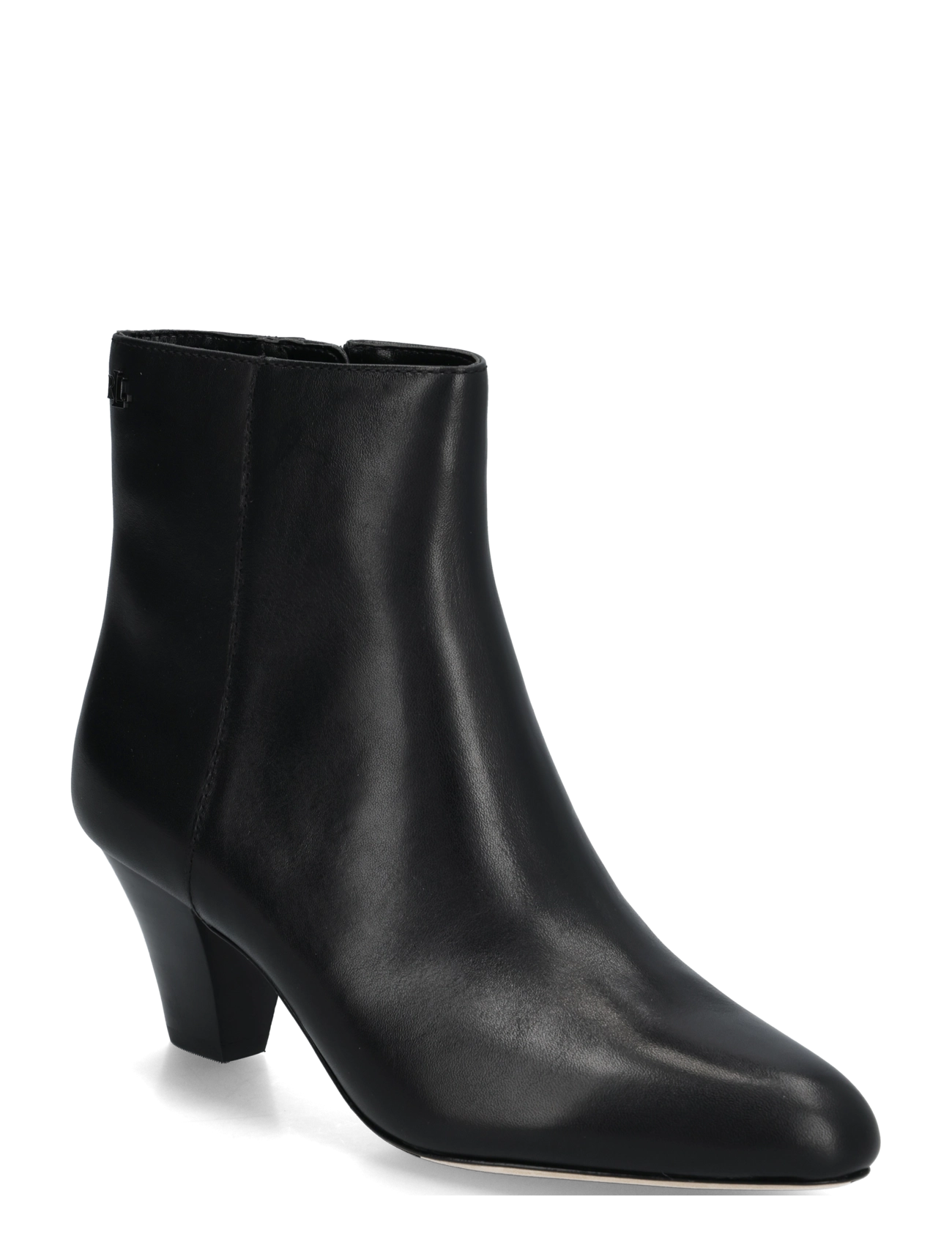Lauren Ralph Lauren SMOOTH CALF-EMRSYN BT HL-BO-BTE - Kontsaga poolsaapad - BLACK / black