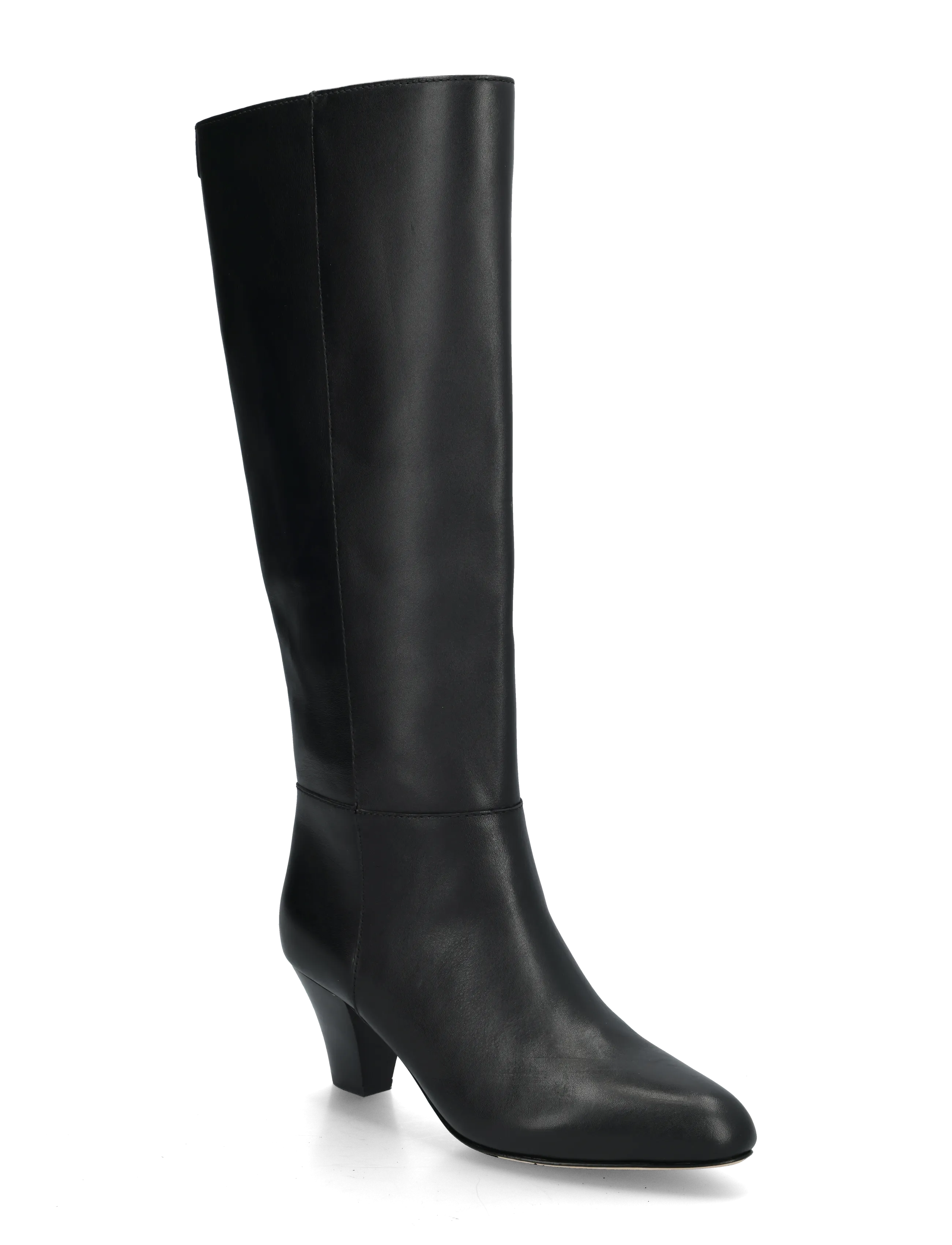 Lauren Ralph Lauren Emersyn Calfskin Tall Boot Heel - Lauren Ralph Lauren - BLACK / black