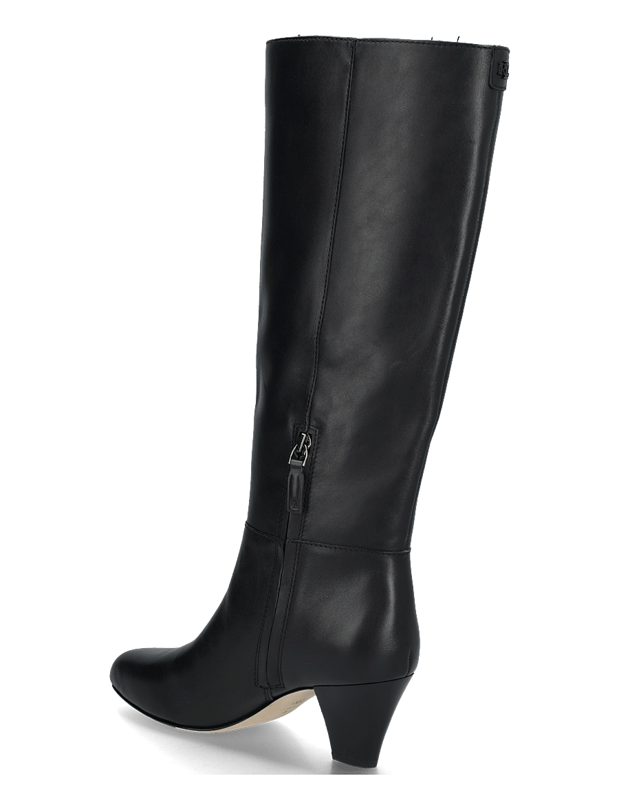 Lauren Ralph Lauren - SMOOTH CALF-EMRSYN TL HL-BO-TAL - langskaftede støvler - black - 1