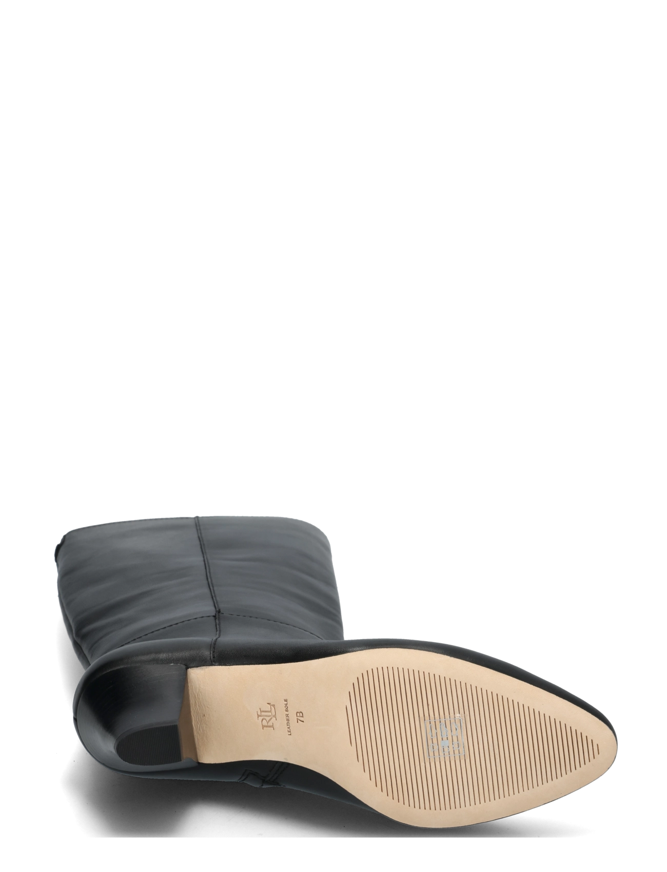 Lauren Ralph Lauren - SMOOTH CALF-EMRSYN TL HL-BO-TAL - langskaftede støvler - black - 4