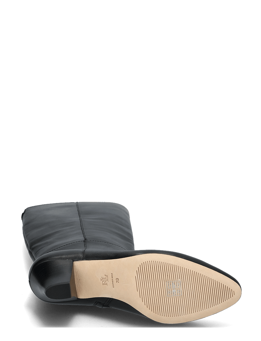Lauren Ralph Lauren - SMOOTH CALF-EMRSYN TL HL-BO-TAL - langskaftede støvler - black - 4
