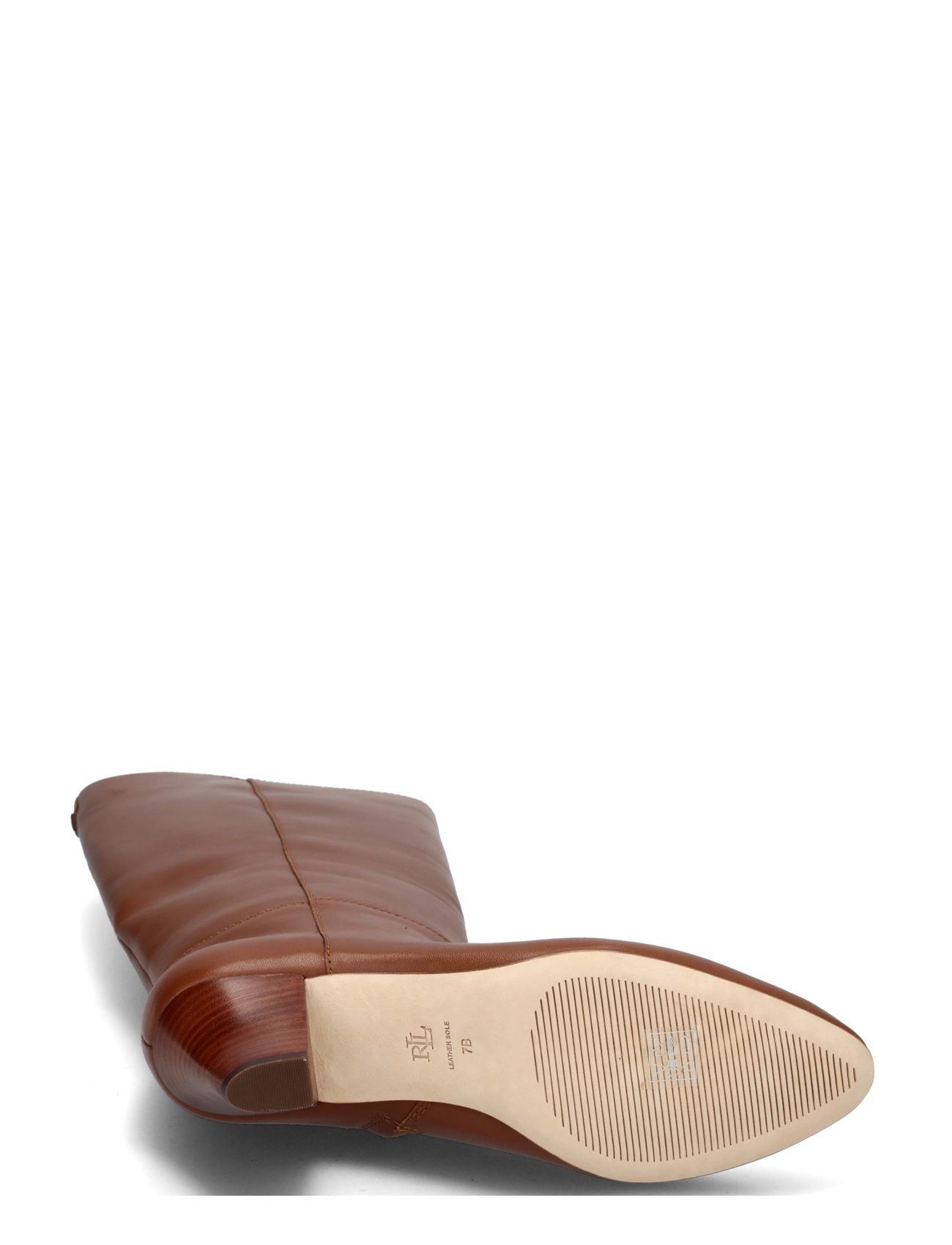 Lauren Ralph Lauren - SMOOTH CALF-EMRSYN TL HL-BO-TAL - langskaftede støvler - lauren tan - 4