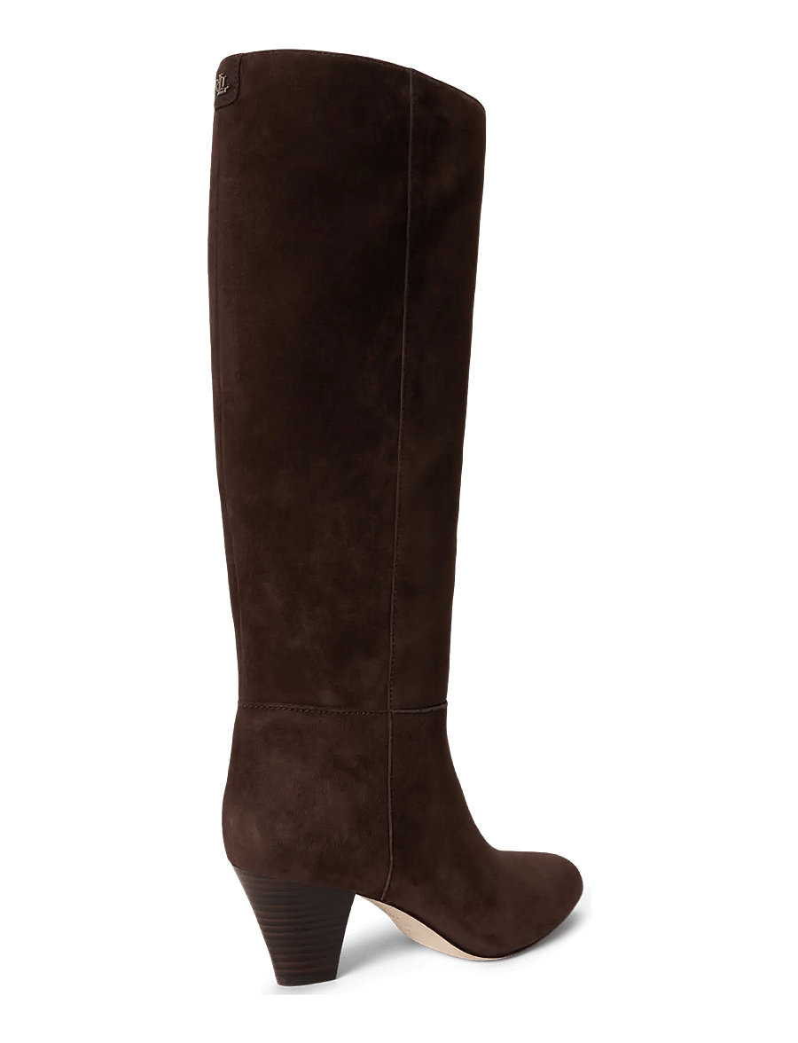 Lauren Ralph Lauren - Emersyn Suede Tall Boot - kniehohe stiefel - chestnut brown - 1