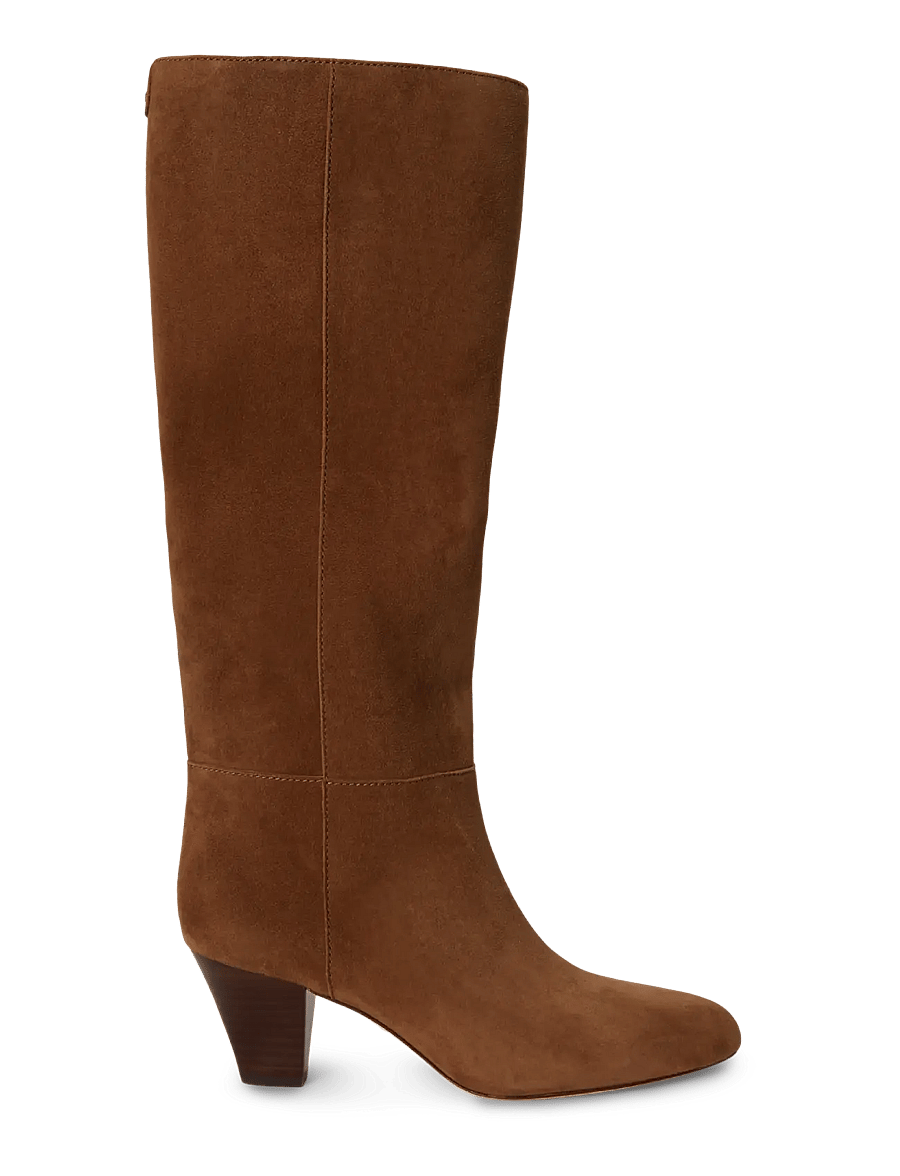 Lauren Ralph Lauren - Emersyn Suede Tall Boot - knähöga stövlar - light tobacco - 0