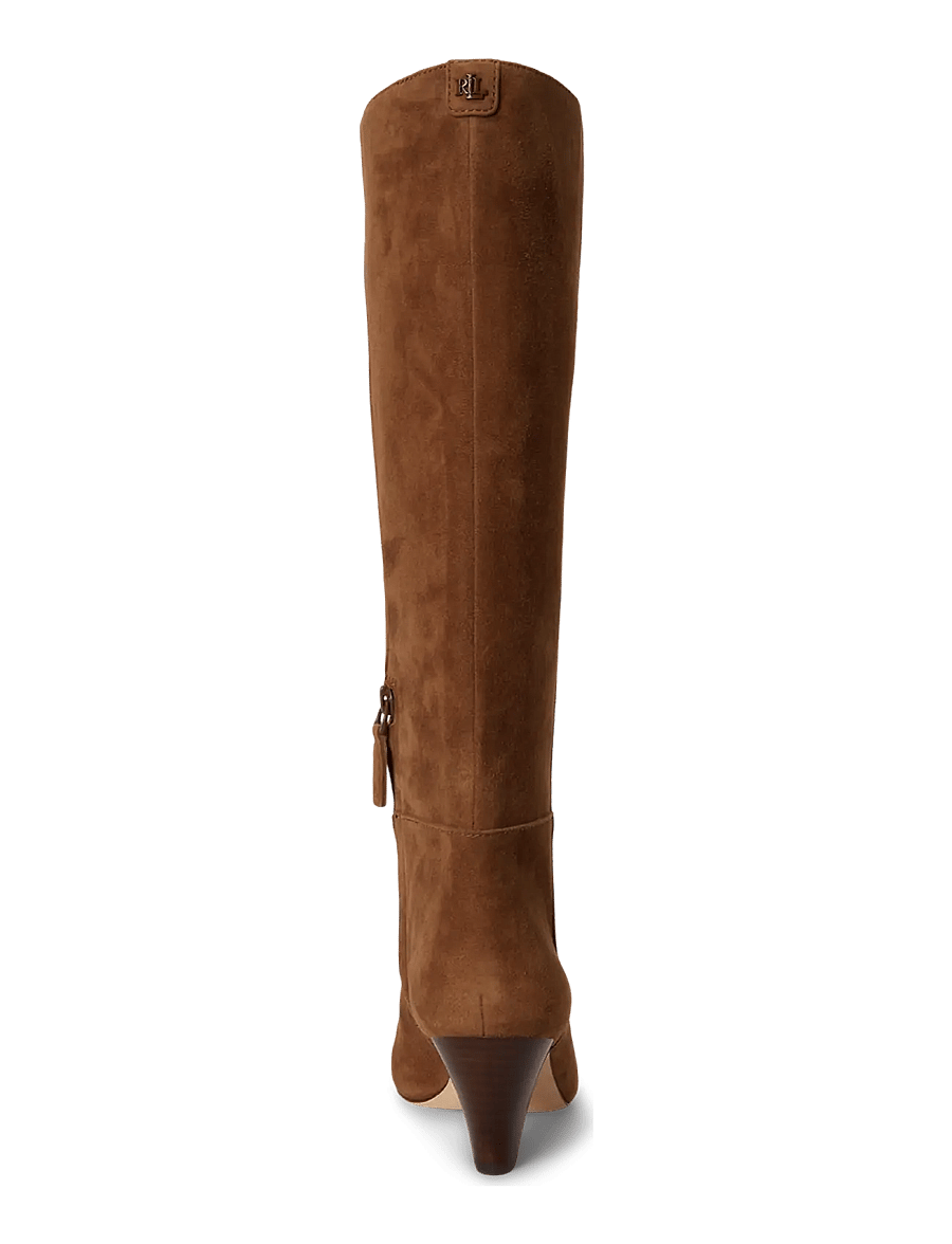 Lauren Ralph Lauren - Emersyn Suede Tall Boot - knähöga stövlar - light tobacco - 1