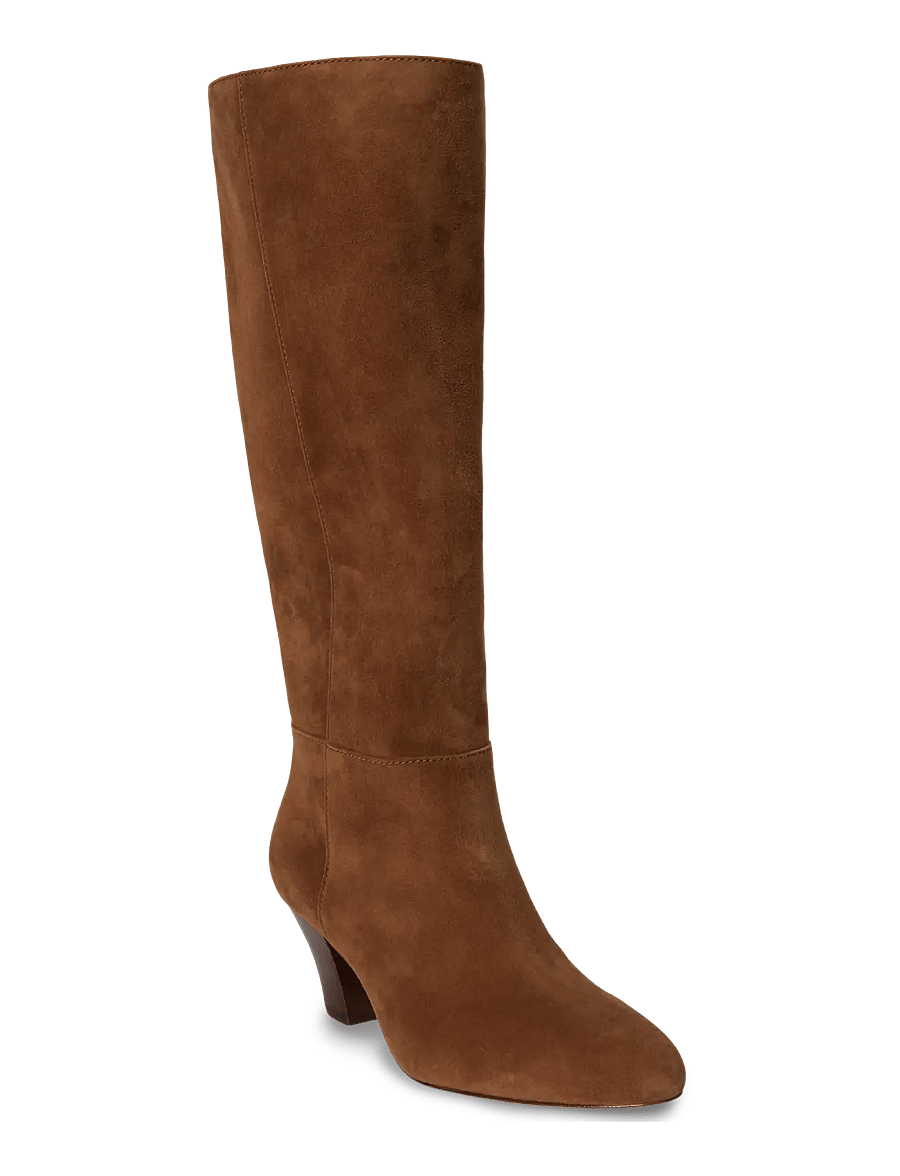 Lauren Ralph Lauren - Emersyn Suede Tall Boot - knähöga stövlar - light tobacco - 2