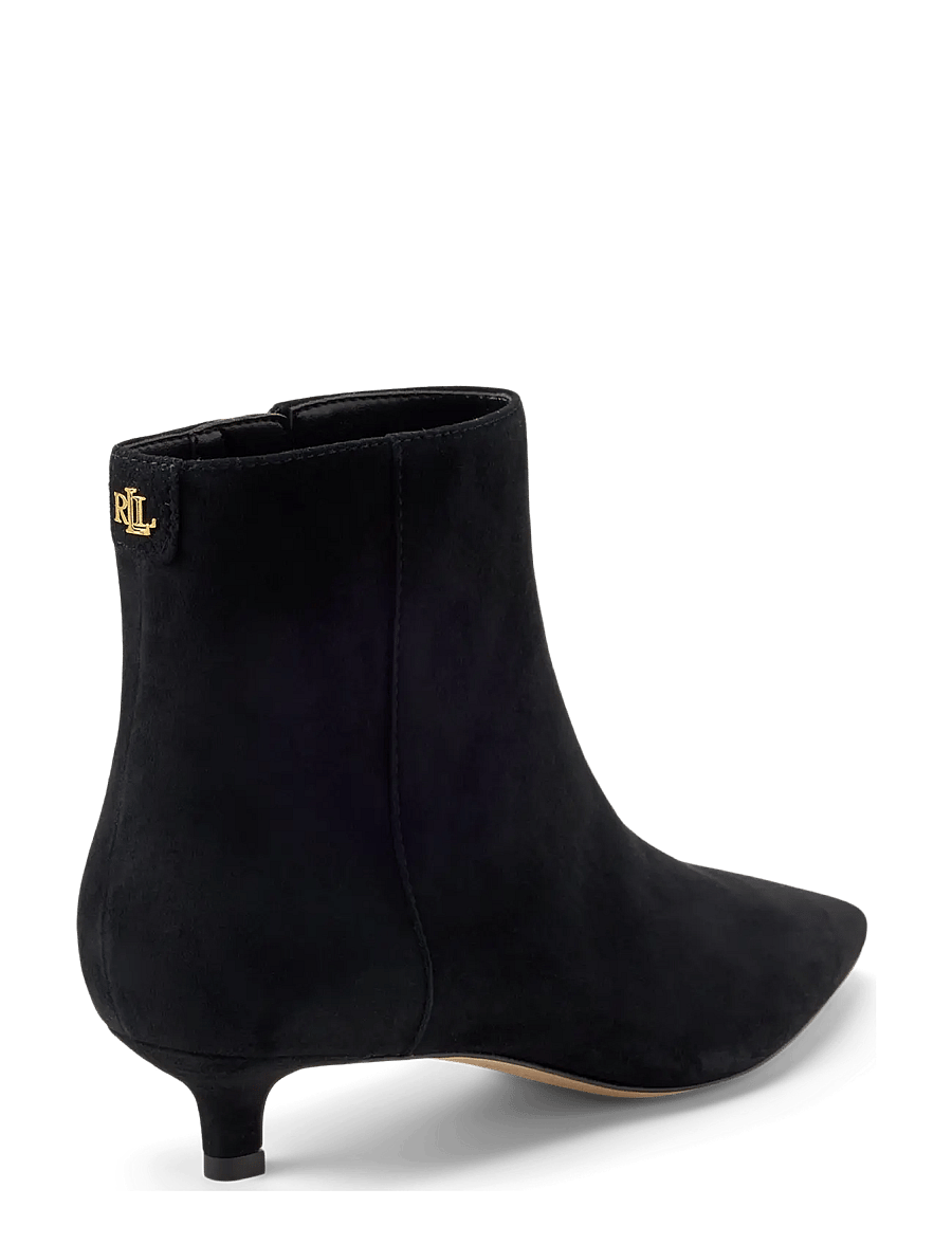 Lauren Ralph Lauren - Francesca Suede Bootie - stövletter - black - 1
