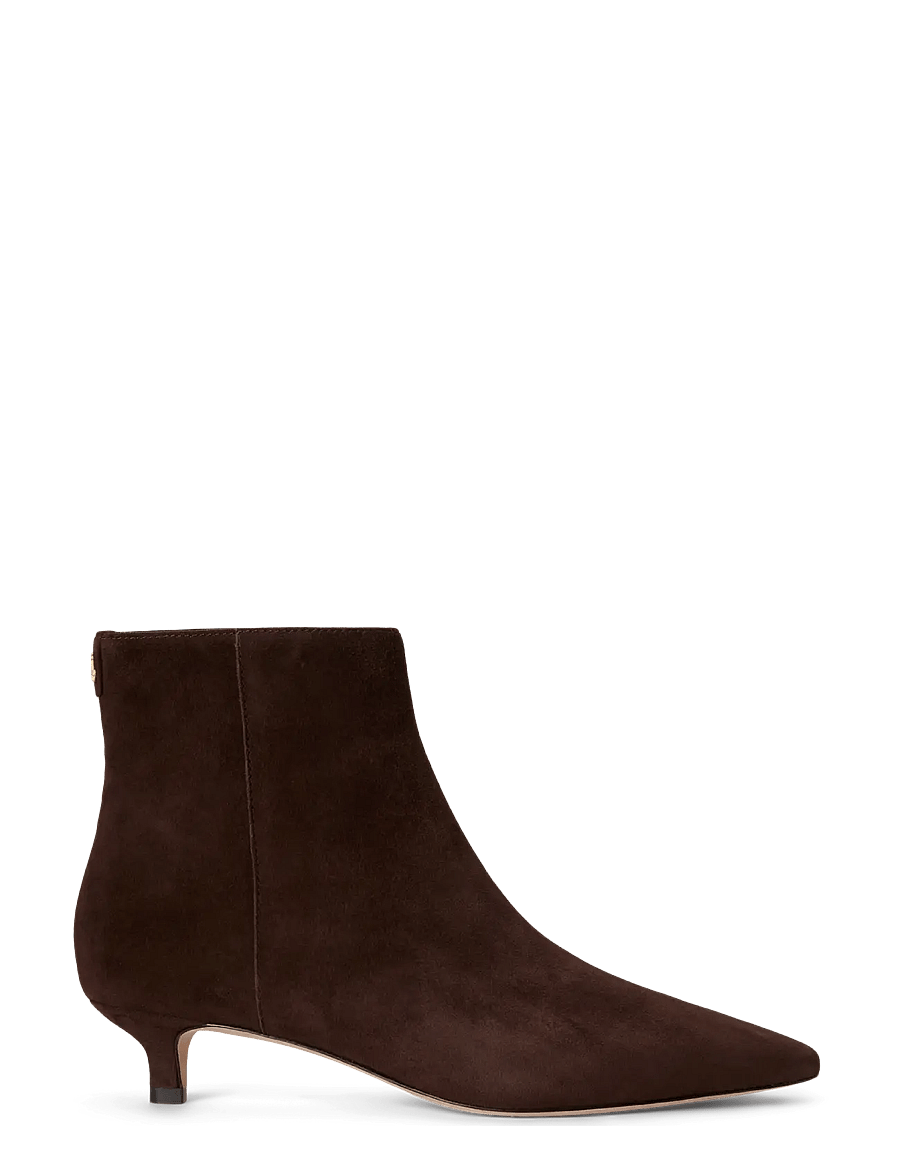 Lauren Ralph Lauren - Francesca Suede Bootie - stiefeletten mit absatz - chestnut brown - 0