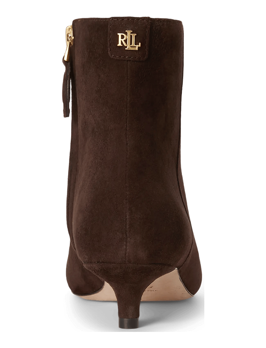 Lauren Ralph Lauren - Francesca Suede Bootie - stiefeletten mit absatz - chestnut brown - 1