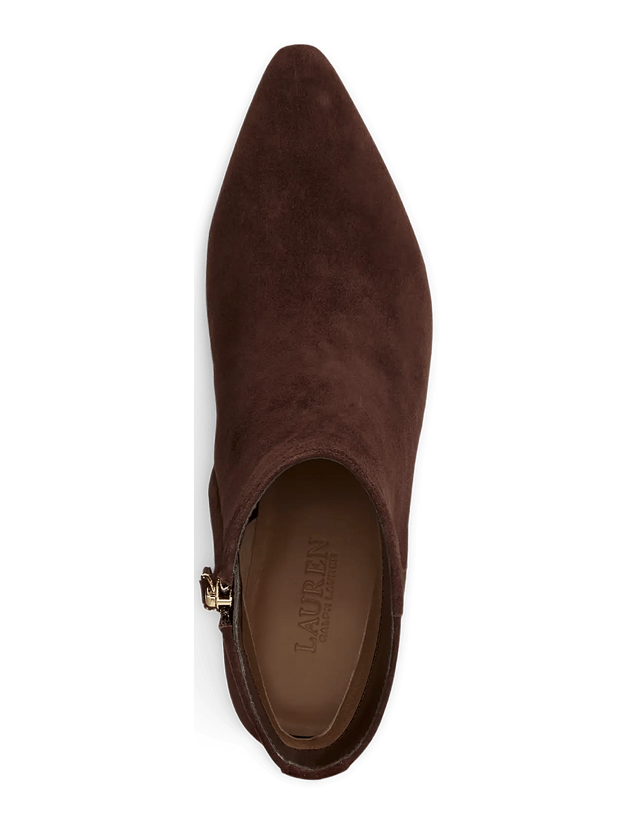 Lauren Ralph Lauren - Francesca Suede Bootie - stiefeletten mit absatz - chestnut brown - 3