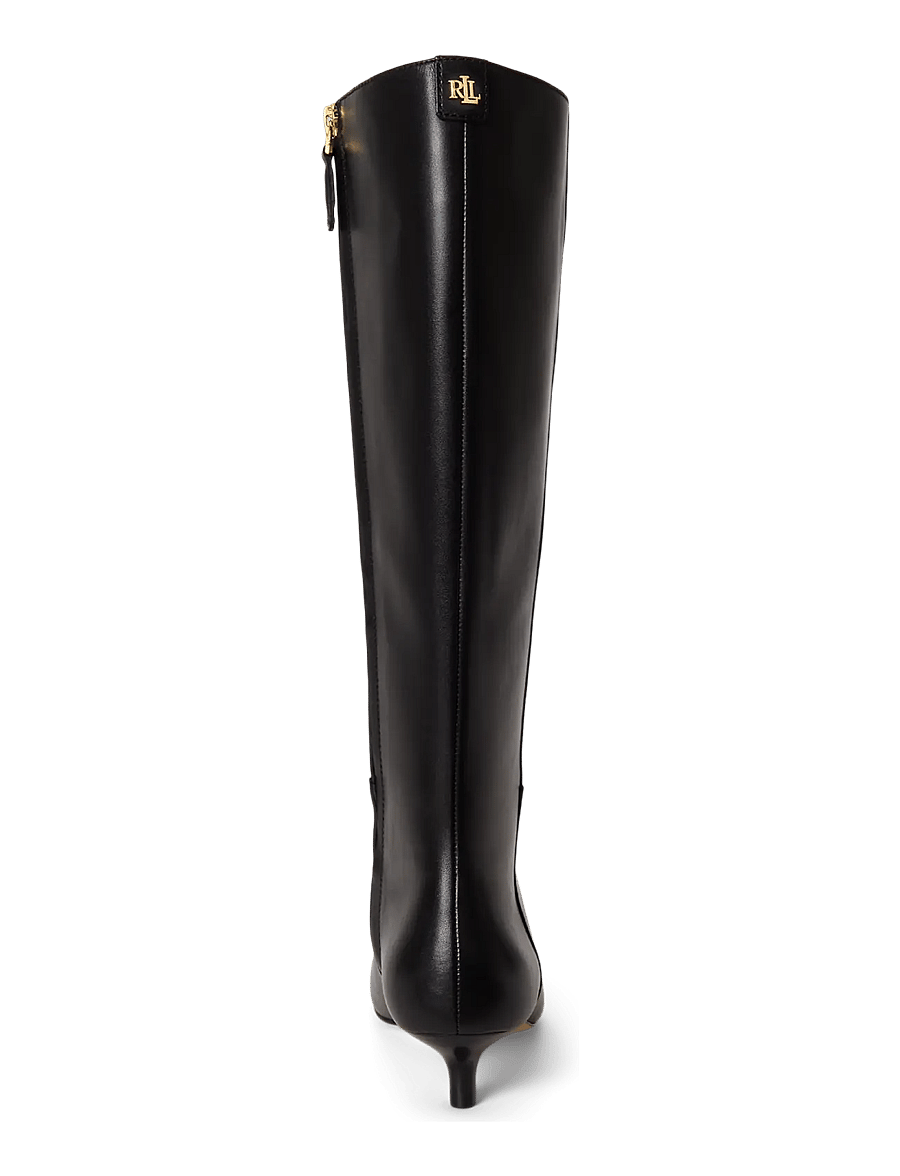 Lauren Ralph Lauren - Francesca Calfskin Tall Boot Heel - black - 1
