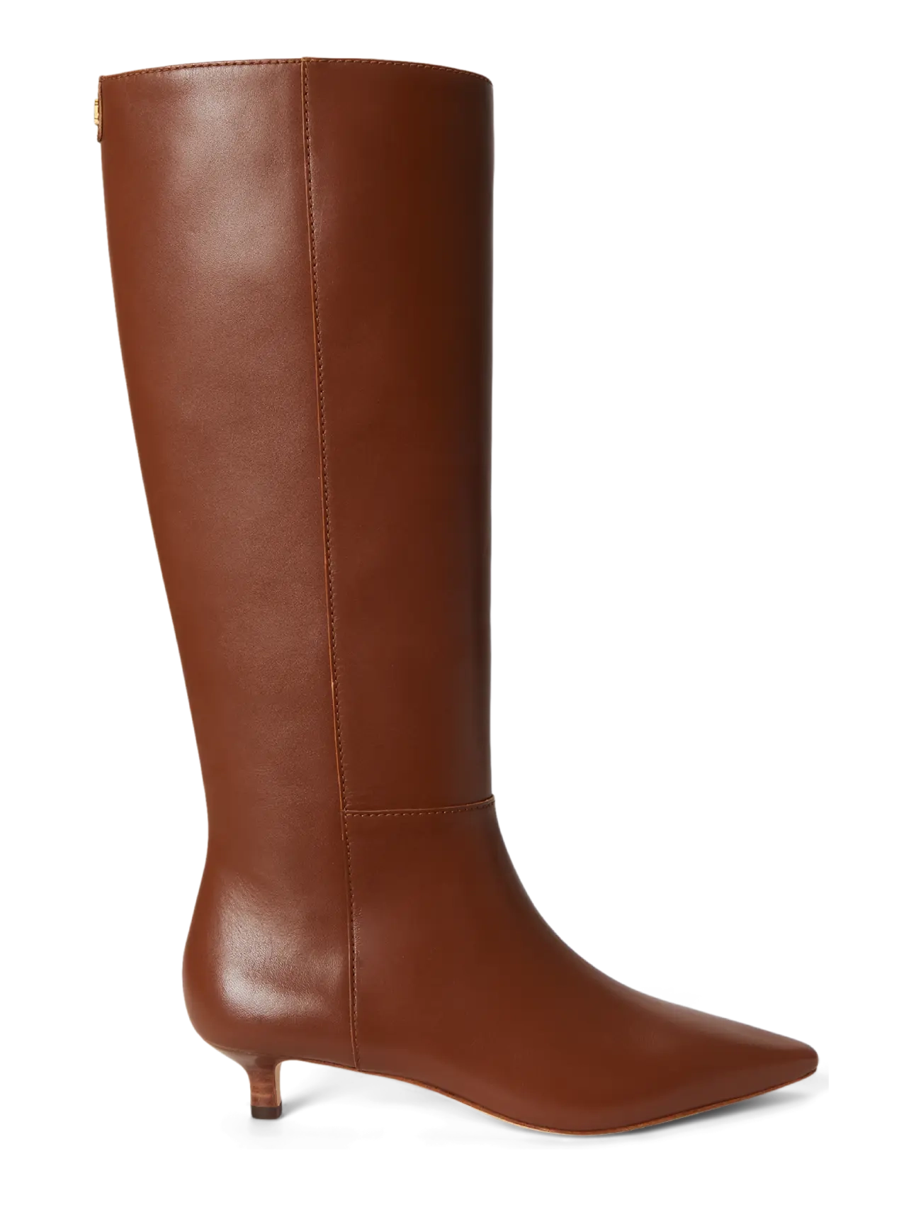 Lauren Ralph Lauren Francesca Calfskin Tall Boot Heel - Kniehohe Stiefel - LAUREN TAN / brown