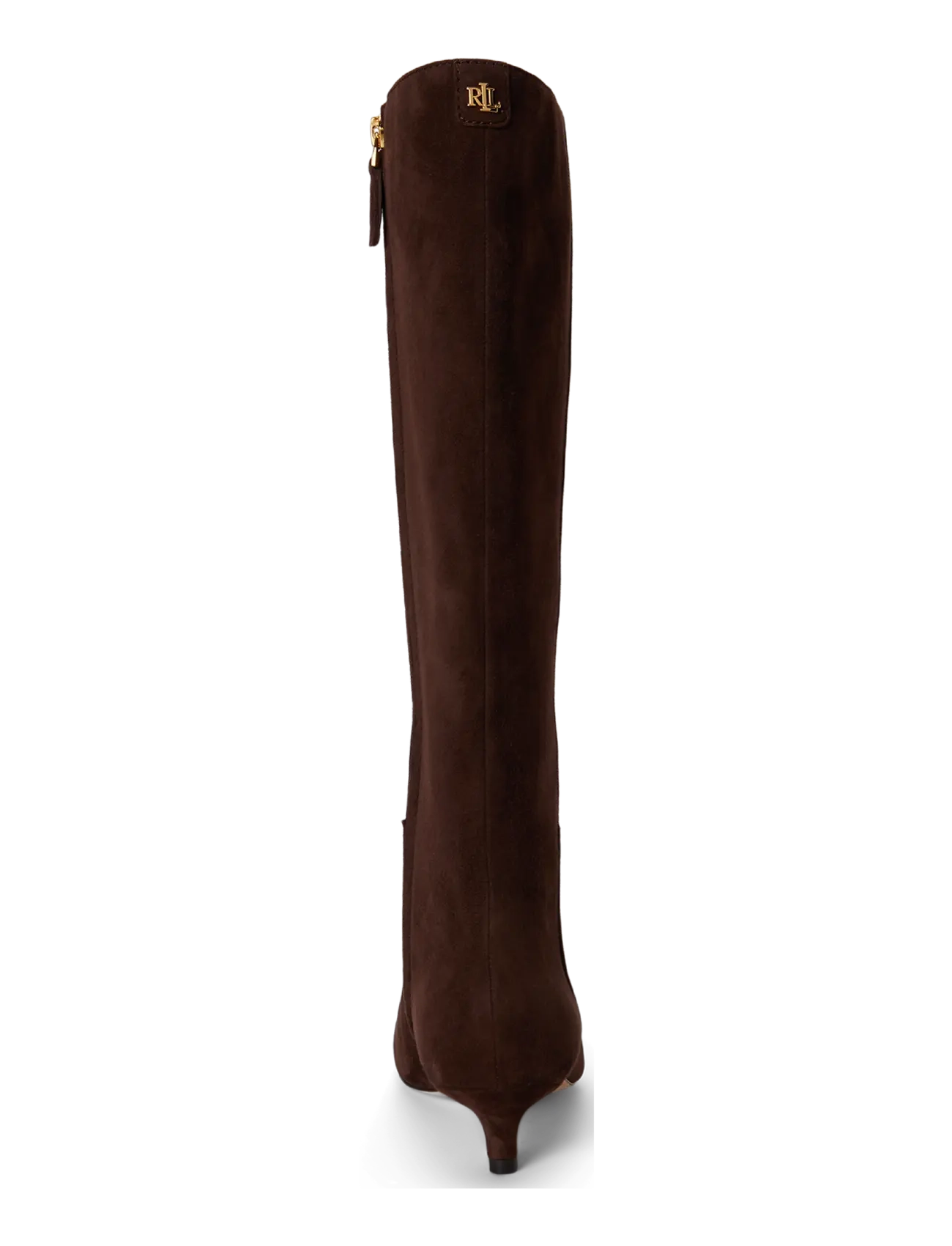 Lauren Ralph Lauren - Francesca Sheep-Suede Tall Boot Heel - põlveni saapad - chestnut brown - 1