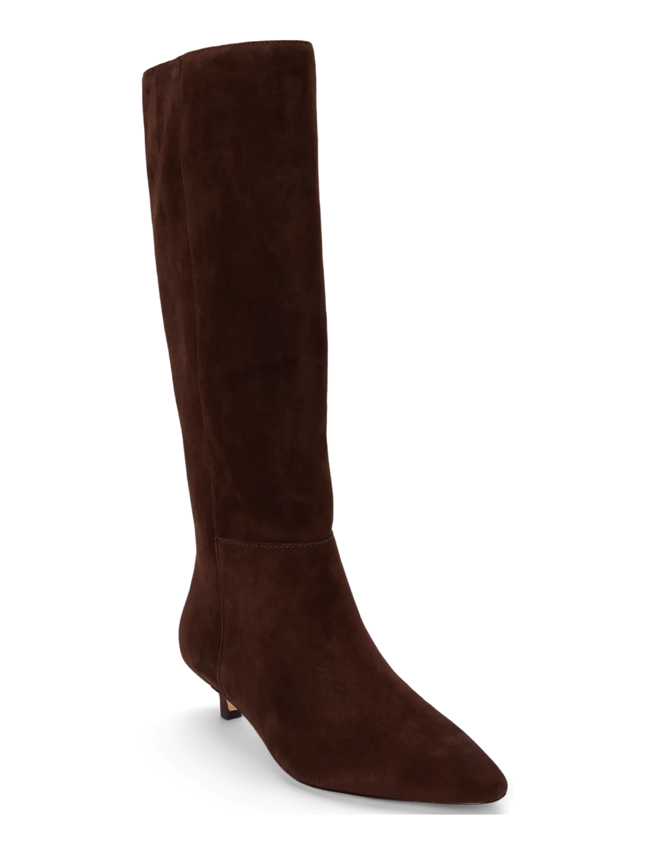 Lauren Ralph Lauren - Francesca Sheep-Suede Tall Boot Heel - põlveni saapad - chestnut brown - 2