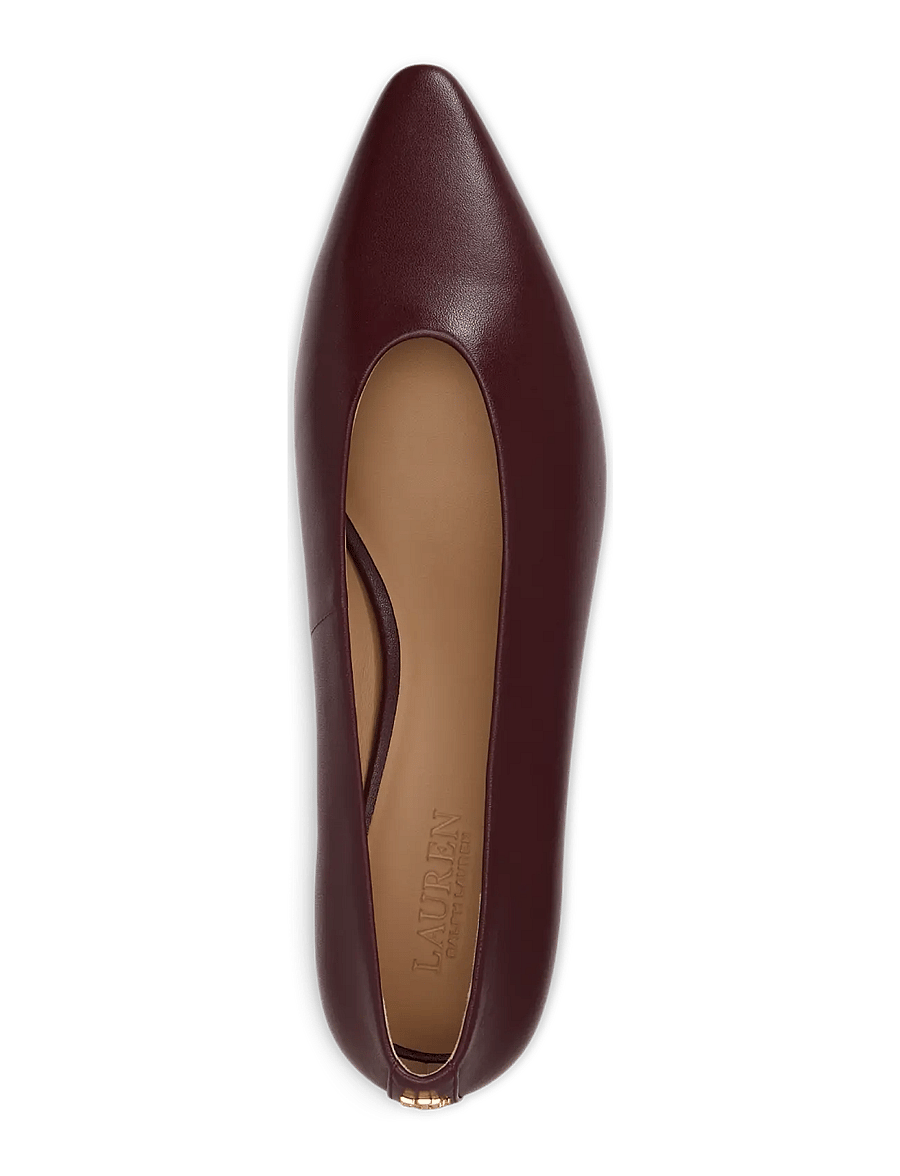 Lauren Ralph Lauren - Francesca Nappa Leather Pump - dark garnet - 2