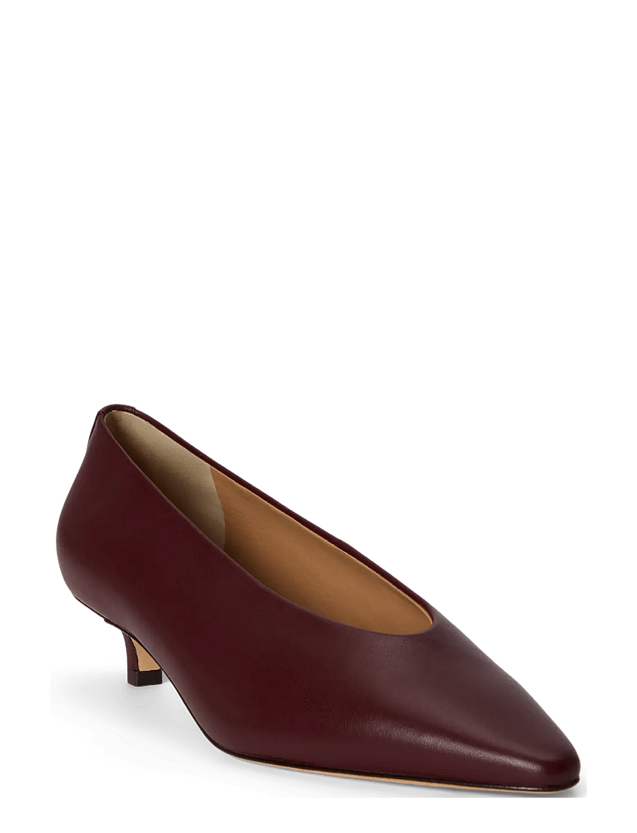 Lauren Ralph Lauren - Francesca Nappa Leather Pump - dark garnet - 3