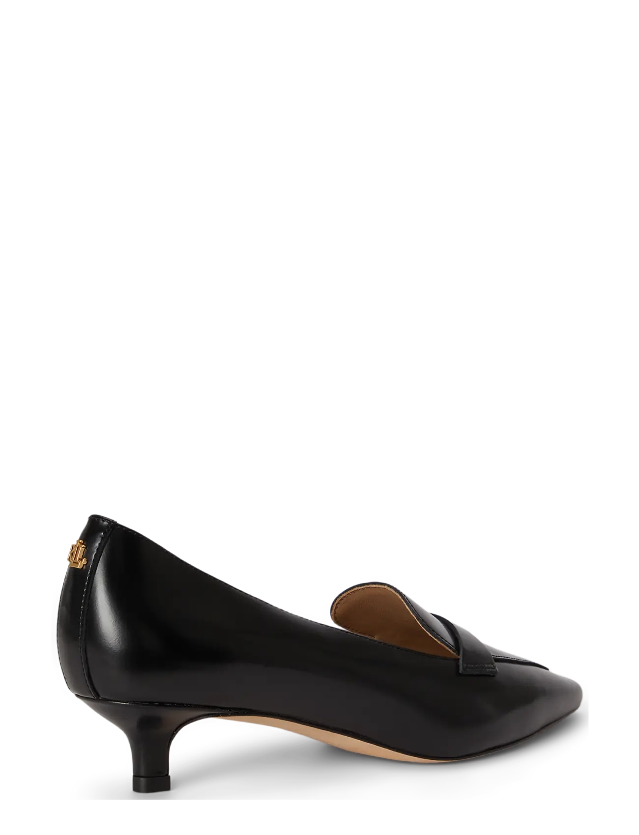 Lauren Ralph Lauren - Francesca Glazed Leather Loafer Pump - pumps - black - 1