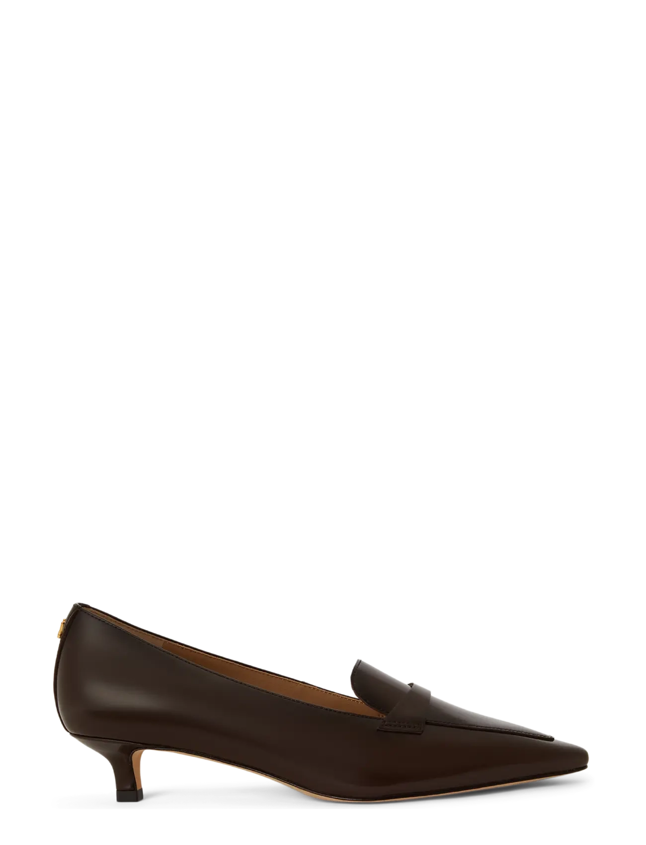 Lauren Ralph Lauren Francesca Glazed Leather Loafer Pump - Autumn/Winter 2026 - CHESNUT BROWN / brown