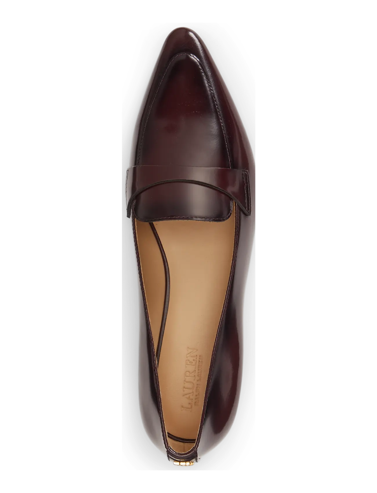 Lauren Ralph Lauren - Audri Glazed Leather Loafer - modetrender - dark garnet - 2