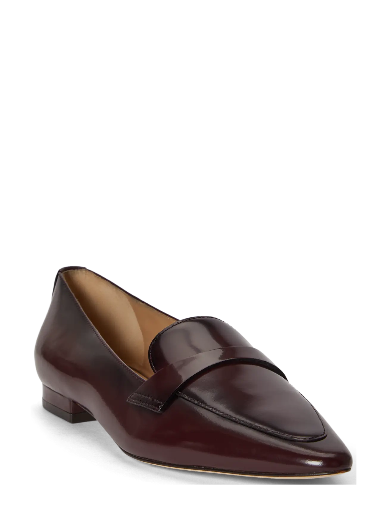 Lauren Ralph Lauren - Audri Glazed Leather Loafer - modetrender - dark garnet - 3
