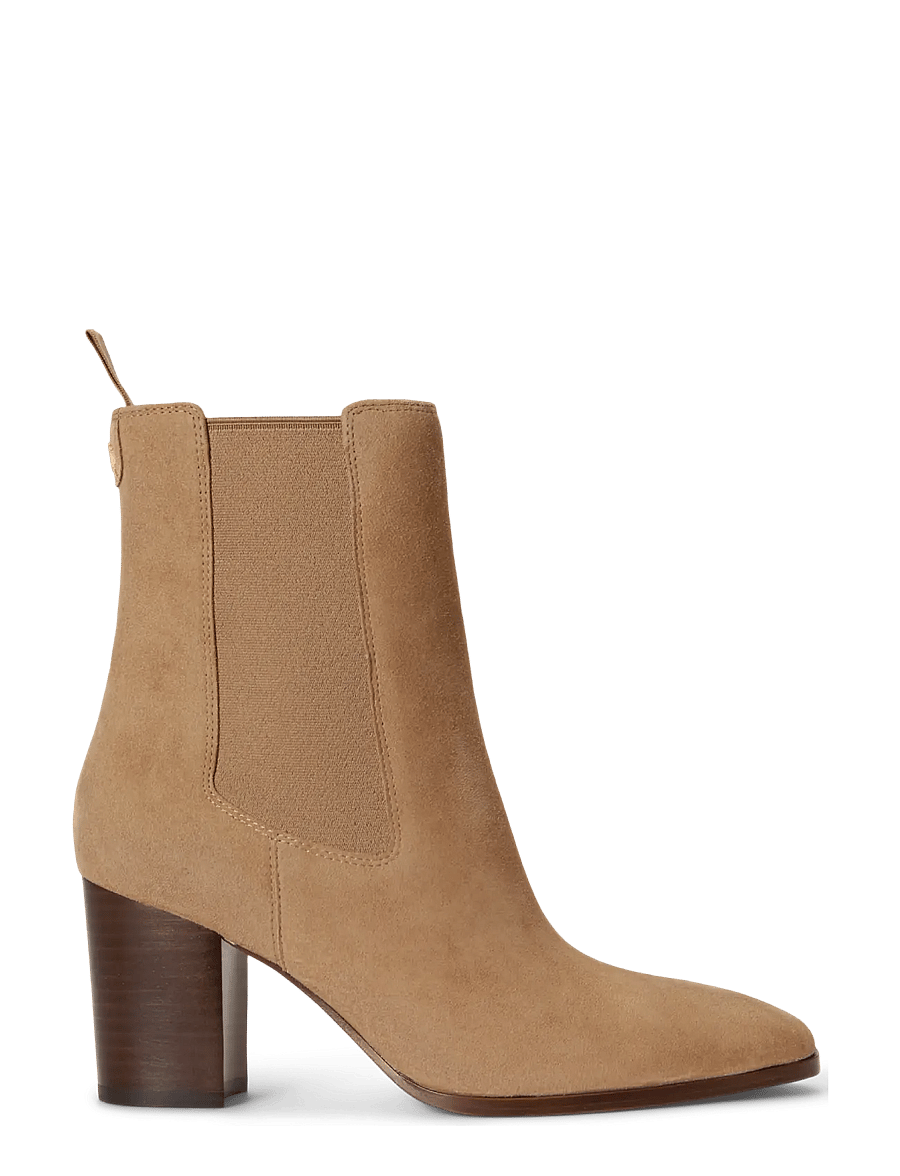 Lauren Ralph Lauren - Raelynn Sheep-Suede Bootie - stiefeletten mit absatz - camel - 0