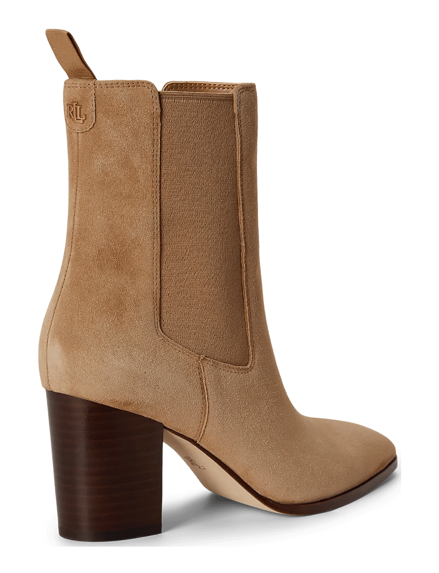 Lauren Ralph Lauren - Raelynn Sheep-Suede Bootie - stiefeletten mit absatz - camel - 1