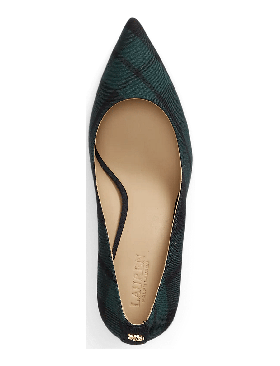 Lauren Ralph Lauren - Lanette Black Watch Plaid Twill Pump - navy/green/black - 3