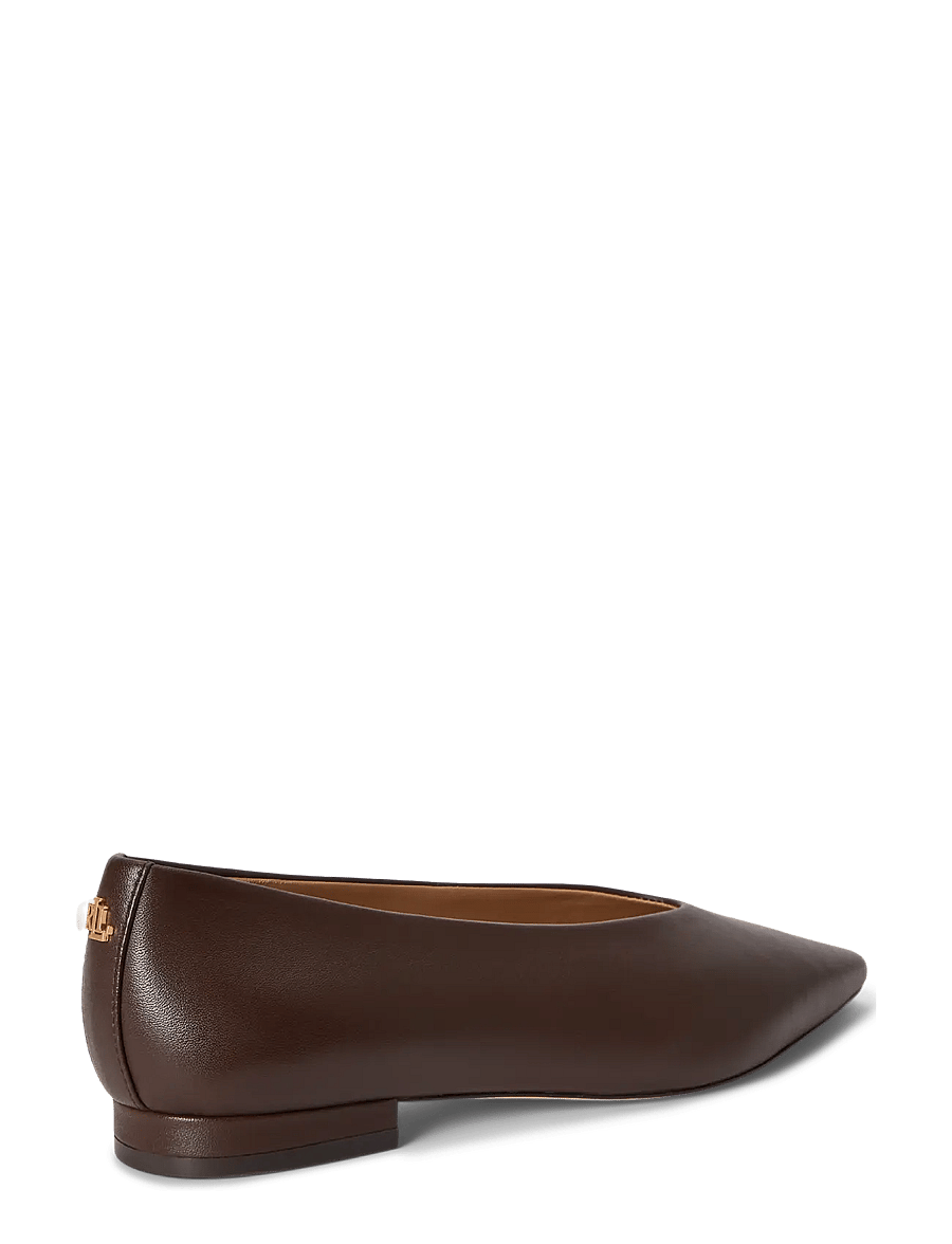 Lauren Ralph Lauren - Audri Nappa Leather Ballet Flat - besondere anlässe - chestnut brown - 1