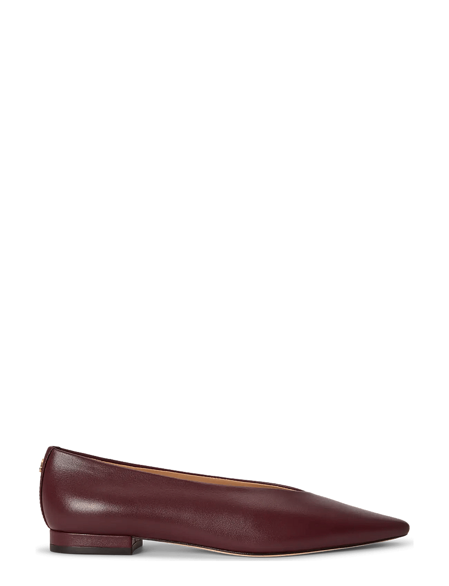 Lauren Ralph Lauren - Audri Nappa Leather Ballet Flat - besondere anlässe - dark garnet - 0