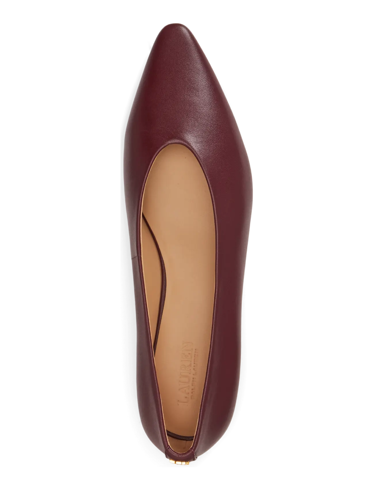 Lauren Ralph Lauren - Audri Nappa Leather Ballet Flat - speciella tillfällen - dark garnet - 3