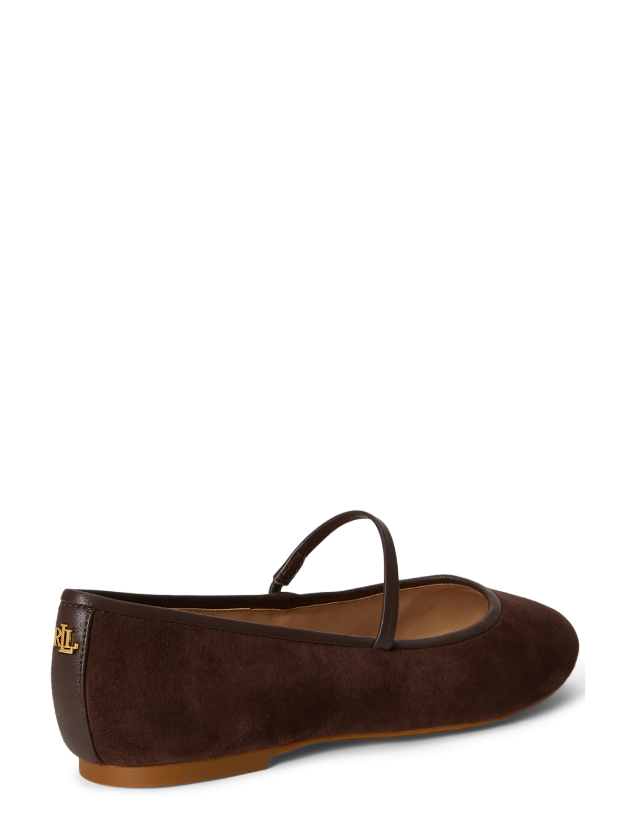 Lauren Ralph Lauren - Jayna Nappa-Trim Suede Mary Jane Flat - speciella tillfällen - chestnut brown/ch - 1