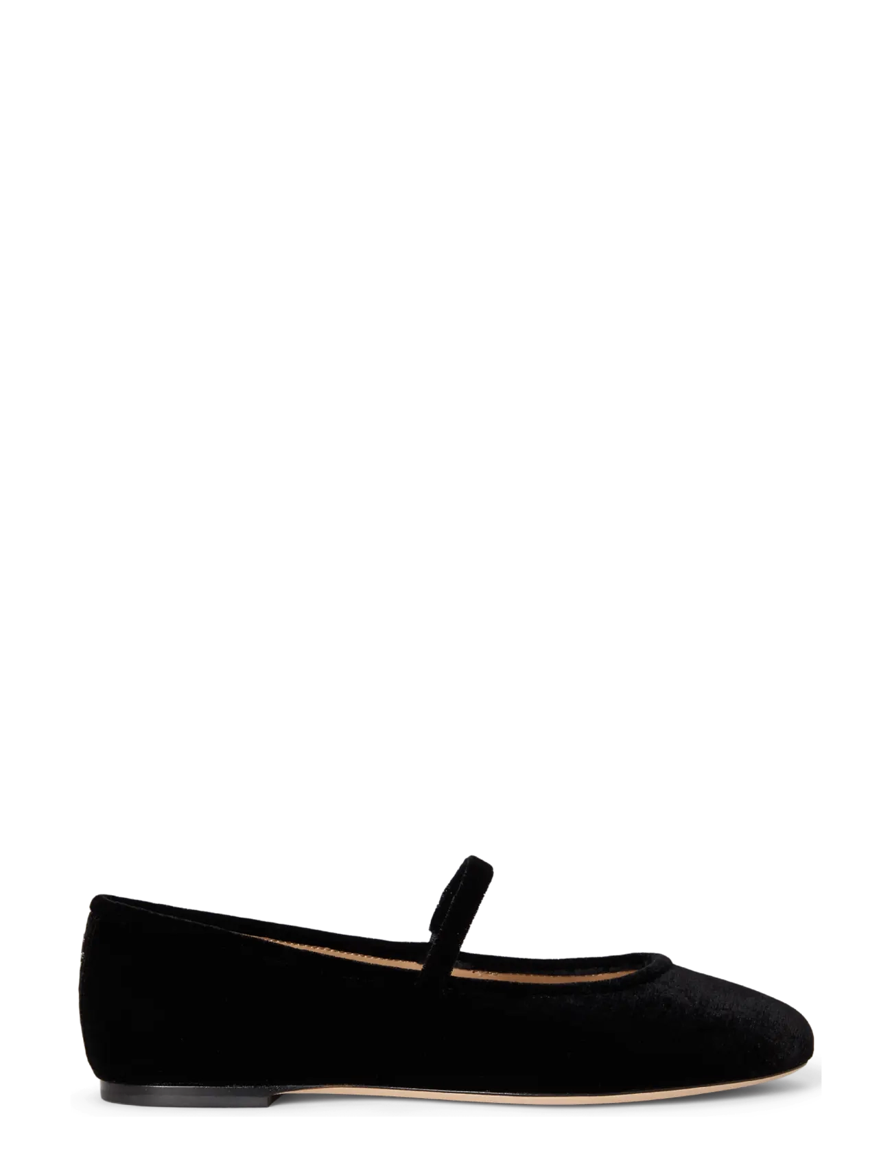 Lauren Ralph Lauren Jayna Velvet Mary Jane Flat - Mary Jane kingad - BLACK/BLACK / black