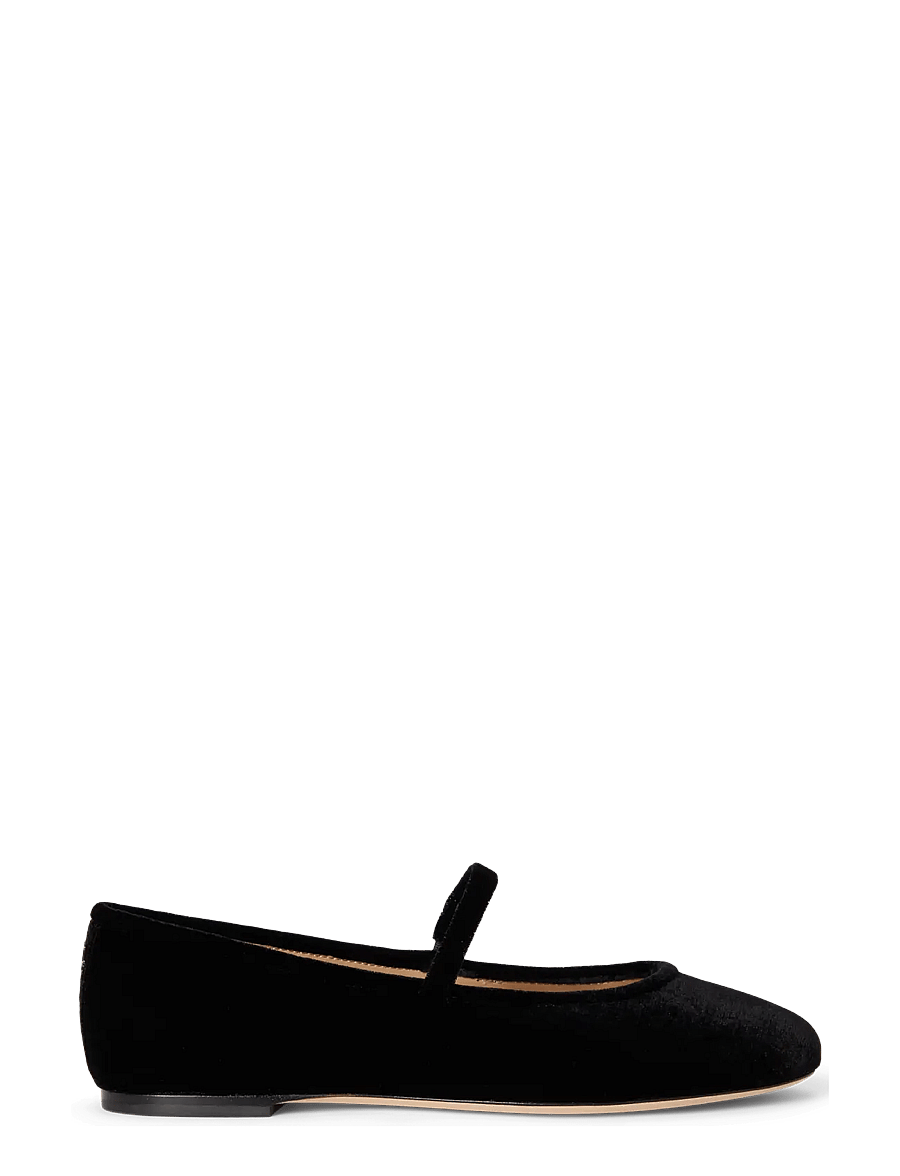 Lauren Ralph Lauren - Jayna Velvet Mary Jane Flat - besondere anlässe - black/black - 0