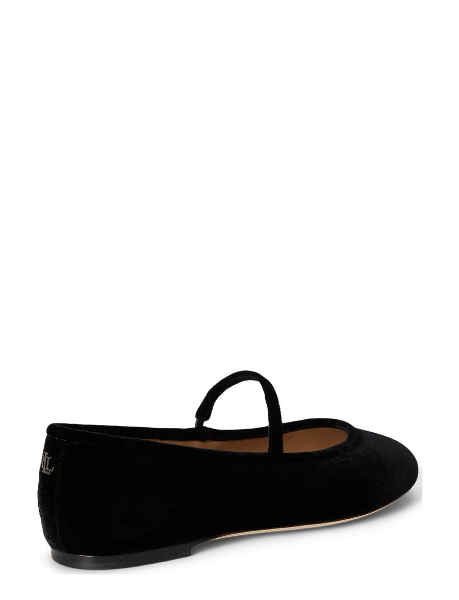 Lauren Ralph Lauren - Jayna Velvet Mary Jane Flat - besondere anlässe - black/black - 1